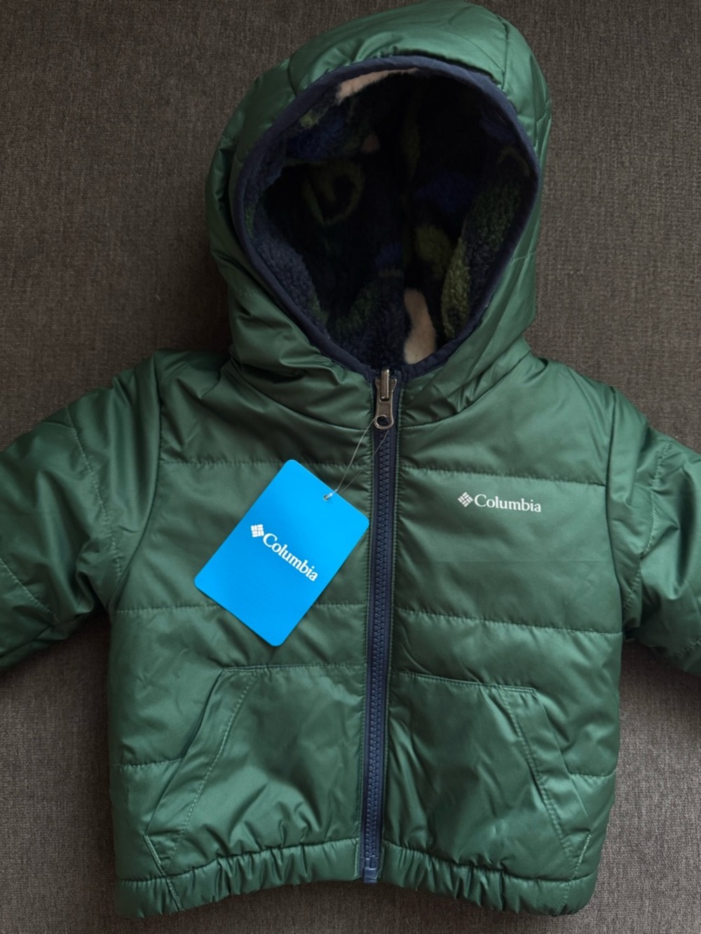 Columbia Green Hooded Puffer Jacket
